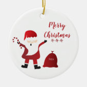 Décoration En Céramique Joyeux Noël Ho Ho Ho Santa Claus (Devant)