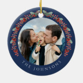 Décoration En Céramique Joyeux Noël Holly Photo botanique (Dos)