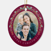 Décoration En Céramique Joyeux Noël Holly Photo botanique (Gauche)