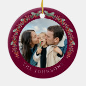 Décoration En Céramique Joyeux Noël Holly Photo botanique (Dos)