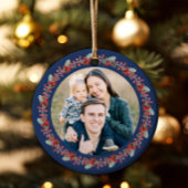 Décoration En Céramique Joyeux Noël Holly Photo botanique