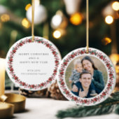 Décoration En Céramique Joyeux Noël Holly Photo botanique