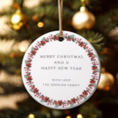 Décoration En Céramique Joyeux Noël Holly Photo botanique