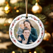 Décoration En Céramique Joyeux Noël Holly Photo botanique