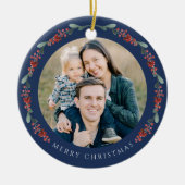 Décoration En Céramique Joyeux Noël Holly Photo botanique (Devant)