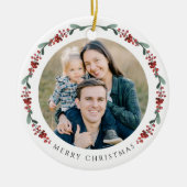 Décoration En Céramique Joyeux Noël Holly Photo botanique (Devant)