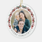 Décoration En Céramique Joyeux Noël Holly Photo botanique (Gauche)