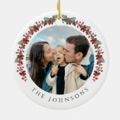 Décoration En Céramique Joyeux Noël Holly Photo botanique (Dos)