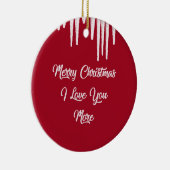 Décoration En Céramique Joyeux Noël je t'aime plus (Droite)