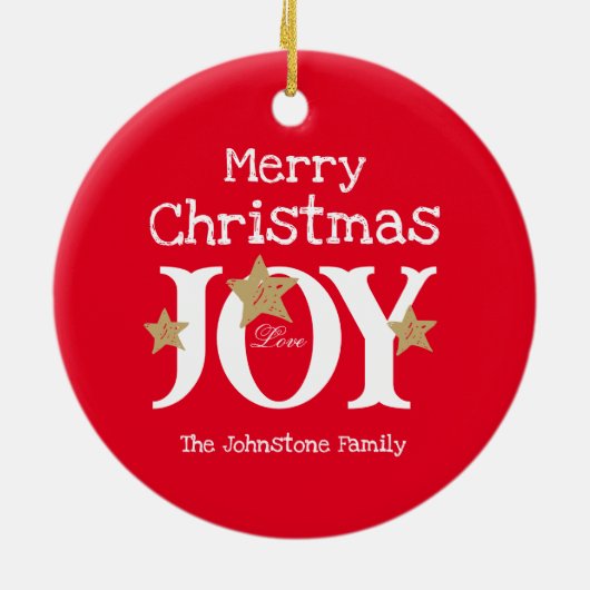 Décoration En Céramique Joyeux Noël Joie Simple Élégant Rouge (Dos)