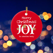 Décoration En Céramique Joyeux Noël Joie Simple Élégant Rouge