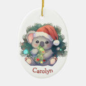 Décoration En Céramique Joyeux Noël Koala Ours Enfants Noël (Devant)