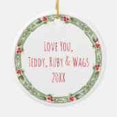 Décoration En Céramique Joyeux Noël Maman Amour Enfants Festive Keepsaké (Dos)