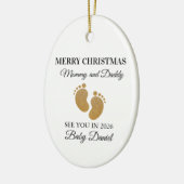 Décoration En Céramique Joyeux Noël Maman et Papa te voient dans (Gauche)