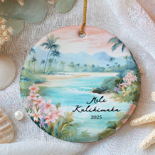 Décoration En Céramique Joyeux Noël Mele Kalikimaka