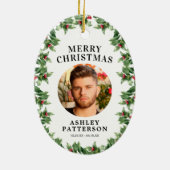 Décoration En Céramique Joyeux Noël Memorial Holly (Dos)