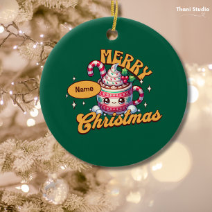 Décoration En Céramique Joyeux Noël mignonne Chocolat chaud Famille de Mug