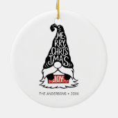 Décoration En Céramique Joyeux Noël moderne Gnome Holiday (Dos)