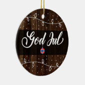 Décoration En Céramique Joyeux Noël norvégien, style rustique de juillet (Droite)