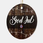 Décoration En Céramique Joyeux Noël norvégien, style rustique de juillet (Gauche)