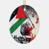 Décoration En Céramique Joyeux Noël, Palestine : Juste Cause Unity Ornam (Droite)