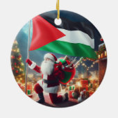 Décoration En Céramique Joyeux Noël, Palestine : Juste Cause Unity Ornam (Dos)