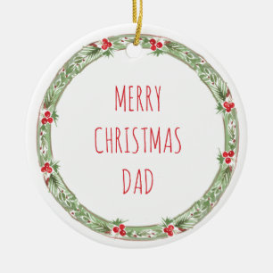 Décoration En Céramique Joyeux Noël Papa Amour Enfants Noms Année Festive