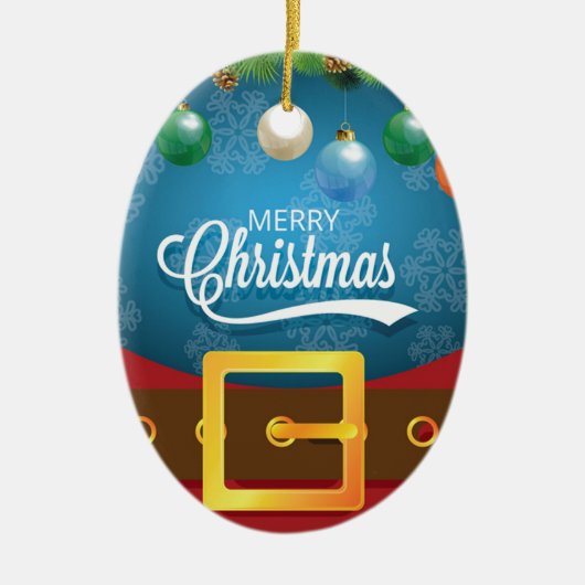 Décoration En Céramique Joyeux Noël Père Noël (Devant)