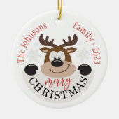 Décoration En Céramique Joyeux Noël personnalisé (Devant)