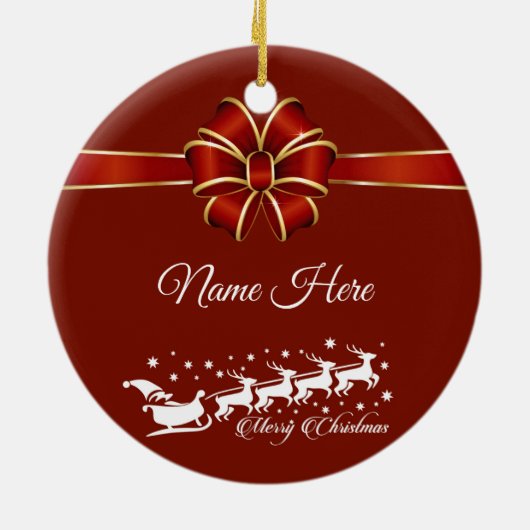 Décoration En Céramique Joyeux Noël personnalisé (Dos)