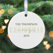 Décoration En Céramique Joyeux Noël Photo Gold Script Calligraphie