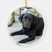 Décoration En Céramique Joyeux Noël Photo personnalisée Chien Animal Famil (Devant)