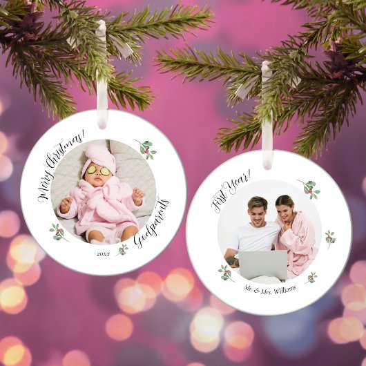 Décoration En Céramique Joyeux Noël Premier An Goparents