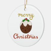 Décoration En Céramique Joyeux Noël+Pudding Design (Gauche)