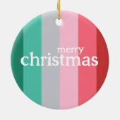 Décoration En Céramique Joyeux Noël rouge et vert (Dos)
