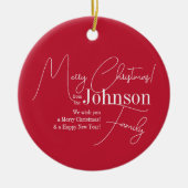 Décoration En Céramique Joyeux Noël Rouge moderne (Devant)