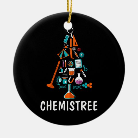 Décoration En Céramique Joyeux Noël scientifique Arbre de Noël (Devant)