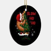 Décoration En Céramique Joyeux Noël Slothmas Sloth Santa Hat Dormir (Droite)