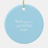 Décoration En Céramique Joyeux Noël Snowman Snowflakes (Dos)