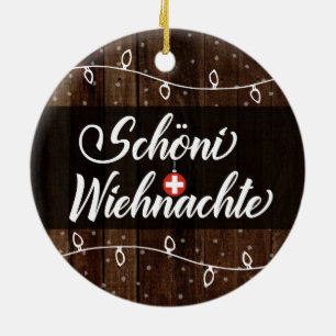Décoration En Céramique Joyeux Noël suisse, Schöni Wiehnachte
