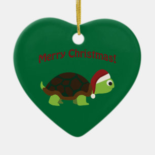 Décoration En Céramique Joyeux Noël! Tortue