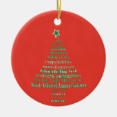 Décoration En Céramique Joyeux Noël Typographie Arbre (Devant)