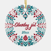 Décoration En Céramique Joyeux Noël, vœu de Noël islandais (Devant)