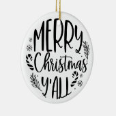 Décoration En Céramique Joyeux Noël Y'all Modern (Droite)