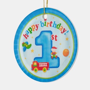 Décoration En Céramique joyeux premier anniversaire