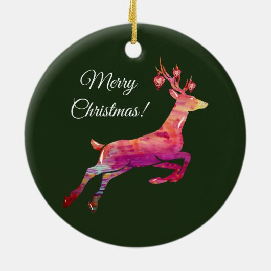 Décoration En Céramique Joyeux rennes de Noël (Dos)