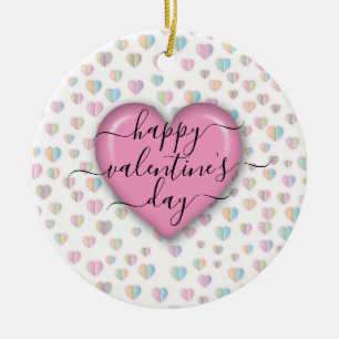 Décoration En Céramique Joyeux Saint-Valentin minimaliste