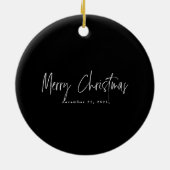 Décoration En Céramique Joyeux script de Noël Copie photo (Dos)