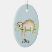 Décoration En Céramique Joyeux Sloth personnalisable Keepsaké (Droite)