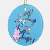 Décoration En Céramique Joyeux tout & Joyeux toujours - Arbre rose (Gauche)